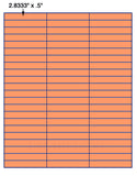 US3891-2.833''x1/2''-66 up on a 8 1/2"x 11" label sheet.