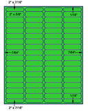 1,000 Fluorescent Green Laser Only sheets with Permanent adhesive