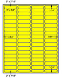 1,000 Fluorescent Yellow Laser Only sheets with Permanent adhesive