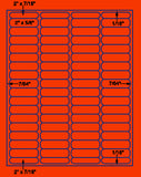 1,000 Fluorescent Red Laser Only sheets with Permanent adhesive