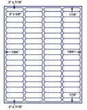 US3895-2''x 5/8''- 72 up on a 8 1/2" x 11" label sheet.