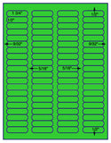 1,000 Fluorescent Green Laser Only sheets with Permanent adhesive