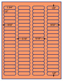 1,000 Fluorescent Orange Laser Only sheets wtih Permanent adhesive