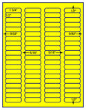 1,000 Fluorescent Yellow Laser Only sheets with Permanent adhesive
