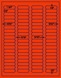 1,000 Fluorescent Red Laser Only sheets with Permanent adhesive