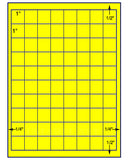 1,000 Fluorescent Yellow Laser Only sheets with Permanent adhesive