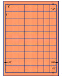 1,000 Fluorescent Orange Laser Only sheets wtih Permanent adhesive