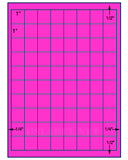 1,000 Fluorescent Pink Laser Only sheets with Permanent adhesive
