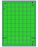 1,000 Fluorescent Green Laser Only sheets with Permanent adhesive