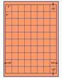 US3925-1''x1''-80 up Square on a 8 1/2"x11" label sheet.