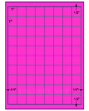 US3925-1''x1''-80 up Square on a 8 1/2"x11" label sheet.
