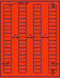 1,000 Fluorescent Red Laser Only sheets with Permanent adhesive