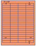 1,000 Fluorescent Orange Laser Only sheets wtih Permanent adhesive