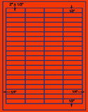 1,000 Fluorescent Red Laser Only sheets with Permanent adhesive