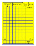 1,000 Fluorescent Yellow Laser Only sheets with Permanent adhesive