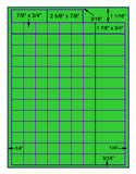 1,000 Fluorescent Green Laser Only sheets with Permanent adhesive