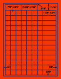 1,000 Fluorescent Red Laser Only sheets with Permanent adhesive