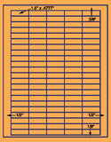 1,000 Fluorescent Orange Laser Only sheets wtih Permanent adhesive