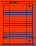1,000 Fluorescent Red Laser Only sheets with Permanent adhesive