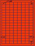 1,000 Fluorescent Red Laser Only sheets with Permanent adhesive
