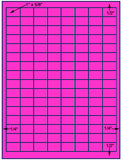 1,000 Fluorescent Pink Laser Only sheets with Permanent adhesive