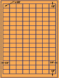 1,000 Fluorescent Orange Laser Only sheets wtih Permanent adhesive