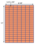 1,000 Fluorescent Orange Laser Only sheets wtih Permanent adhesive