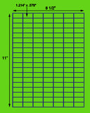 1,000 Fluorescent Green Laser Only sheets with Permanent adhesive