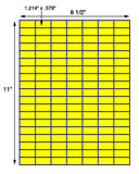 1,000 Fluorescent Yellow Laser Only sheets with Permanent adhesive