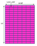 1,000 Fluorescent Pink Laser Only sheets with Permanent adhesive