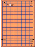 1,000 Fluorescent Orange Laser Only sheets wtih Permanent adhesive
