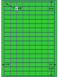 1,000 Fluorescent Green Laser Only sheets with Permanent adhesive