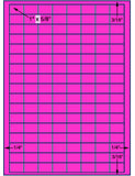 1,000 Fluorescent Pink Laser Only sheets with Permanent adhesive