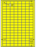 1,000 Fluorescent Yellow Laser Only sheets with Permanent adhesive