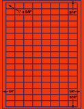 1,000 Fluorescent Red Laser Only sheets with Permanent adhesive