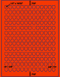 1,000 Fluorescent Red Laser Only sheets with Permanent adhesive