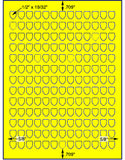 1,000 Fluorescent Yellow Laser Only sheets with Permanent adhesive
