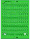 1,000 Fluorescent Green Laser Only sheets with Permanent adhesive