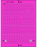 1,000 Fluorescent Pink Laser Only sheets with Permanent adhesive