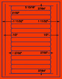US4020-5 13/16''x21/32''-15 up on a 8 1/2"x11" label sheet.