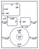 US4059-4 5/8''Dia 1 upon a 8 1/2" x 11" label sheet.