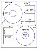 US4064-4 5/8''-2 up DVD Set on a 8 1/2" x 11" label sheet.