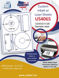 US4065-4 5/8''DVD Kit on a 8 1/2" x 11" label sheet.