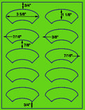 US4140-3 5/8''x1 1/8'' arch on a 8 1/2" x 11" label sheet.