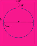 1,000 Fluorescent Pink Laser Only sheets with Permanent adhesive