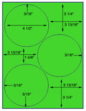 1,000 Fluorescent Green Laser Only sheets with Permanent adhesive