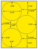 1,000 Fluorescent Yellow Laser Only sheets with Permanent adhesive