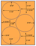 1,000 Fluorescent Orange Laser Only sheets wtih Permanent adhesive