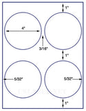 1,000 Uncoated White Matte Inkjet or Laser sheets with Permanent adhesive