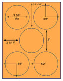 1,000 Fluorescent Orange Laser Only sheets wtih Permanent adhesive